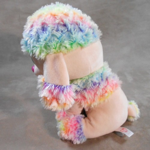 Ty Beanie Boos Rainbow the Poodle Dog 9" Medium Plush No Hang Tags - Picture 5 of 8