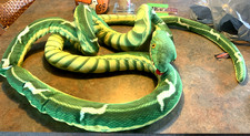 Melissa  Doug Giant 15 Foot Snake Plush Boa Constrictor Green  Yellow Reptile