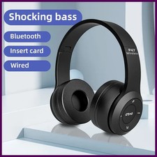 P47 Wireless Headphones Bluetooth 5.0 Earphones Foldable HIFI Stereo Bass