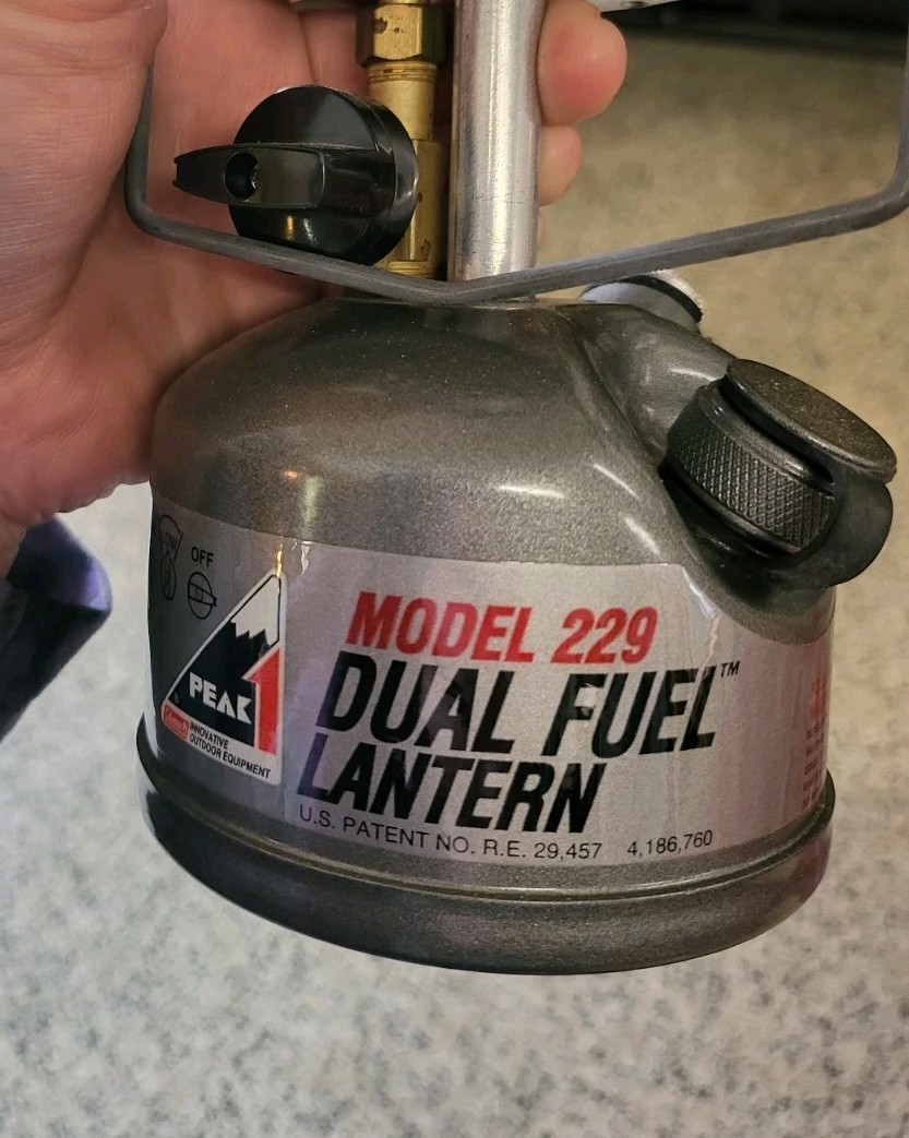 ⛽️Coleman Peak 1 Model 229-700 Dual Fuel Lantern w/ Box & Manual