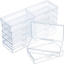 12 Pack Clear Plastic Beads Storage Containers 5.2 x 3.03 x 1.18 Inch,