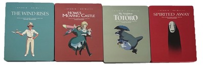 Howl's Castle Spirited Totoro Wind Rises Limited Steelbook Blu-ray + DVD Ghibli