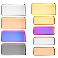 Stainless Steel Food Tray Lightweight Strong for Travel Camping Picnic Setup