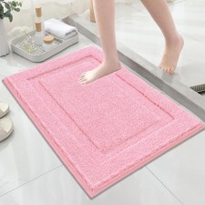 Super Soft Small Bathroom Rugs 16X24 Inch Non Slip Washable Bath Rugs Microfiber