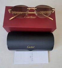 NEW Clash de Cartier 58mm Rimless Metal Cat-Eye Sunglasses