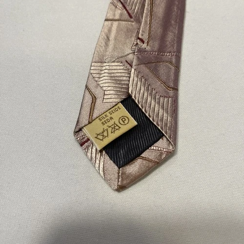 Bolgheri Mens Neck Tie Silk Geometric Italy 100% Silk image 7