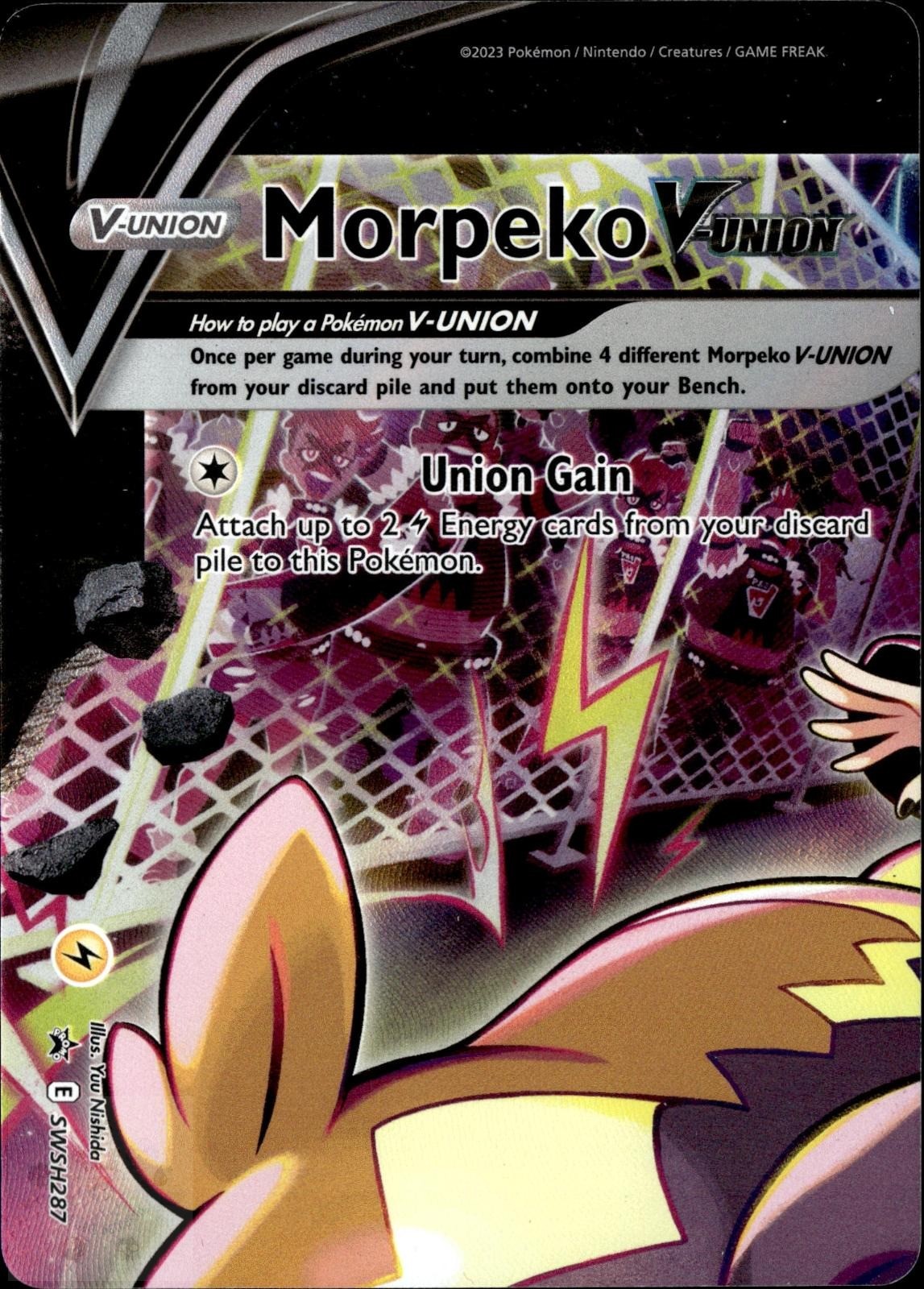 Morpeko V-Union SWSH287 Holo Promo Sword & Shield Promo Pokemon NM/M