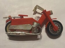 Vintage Walt Disney MICKEY MOUSE RED MOTORCYCLE Friction Toy 1977  NO MICKEY 