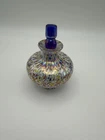Vtg Murano Style  Millefiori Glass Perfume Scent Bottle Flame Stopper 4.5”