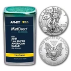 NobleSpirit 2021 1oz American Silver Eagle PCGS Sealed Roll of 20 First Strike