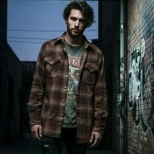 VTG Pendleton Flannel 100 Virgin Wool Made USA Mens Size M Grunge READ LOOK