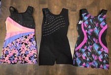 3 Freestyle by Danskin Dance Gymnastic Leotards Unitards Size XS Extra Small 4/5