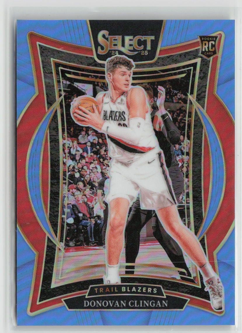 2024-25 Panini Select Donovan Clingan RC #69 Blazers 189/299 Light Blue Prizm