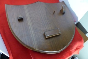 3 Wooden Wood Knife Wall Display Plaques Set