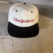 Vintage Alan Jackson Snapback Hat 90s Country Music Tour Concert USA Made