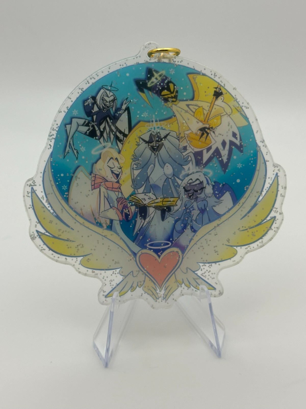 Hazbin Hotel Heaven Holiday Official A24 Keychain Adam Lute Sera Emily St. Peter