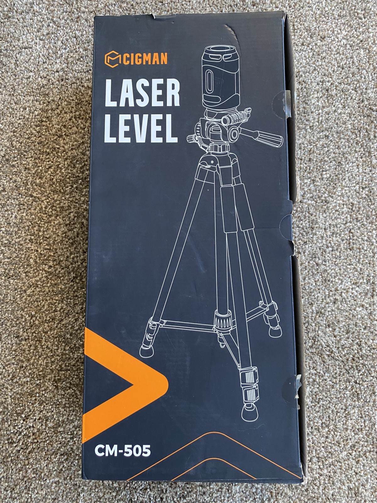 CIGMAN 360° Laser Level with Tripod, 100Ft Self Leveling Cross Line Laser W/ Bag