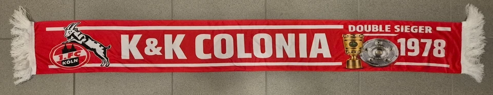 1. FC Köln Schal / Fanclub K & K COLONIA / SELTEN / - Bild 1 von 1