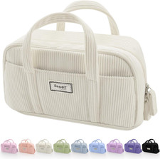 Sooez Large Pencil Case Pouch, Extra Big Pencil Bag with 5 Compartments, Pen Bag