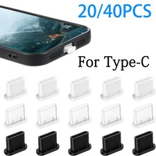 20PCS Dust Plug Type-C USB Charging Port Protector Silicone Cover For Smart