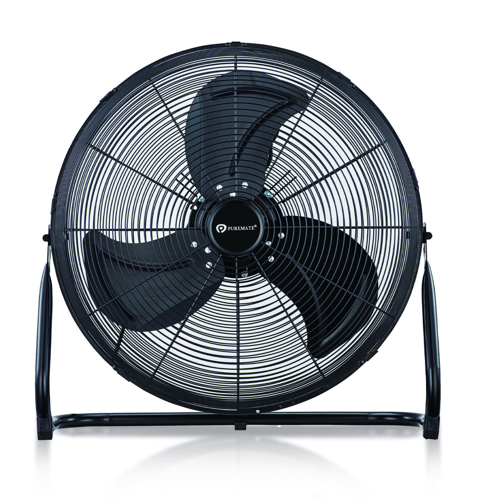 Chrome Floor Fan 20"" PureMate Gym Cooling Fan with 3 Speeds and Adjustable Head