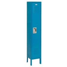 1-Tier 1 Door Locker 12"Wx15"Dx60"H Blue Assembled