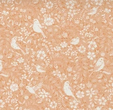 Moda LADY BIRD 11873 19 Peach Floral 1/2 YD CRYSTAL MANNING Quilt Fabric Cotton