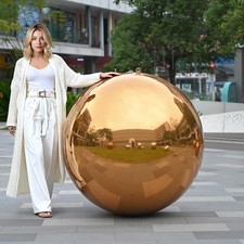 Yescom 47" Big Shiny Inflatable Mirror Ball Reusable Party Wedding Event Gold