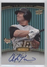 2008 UD Premier Rookie Signatures Teal Parallel 1 97/99 Steve Pearce Auto 1j2