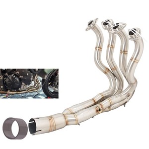 Slip For Kawasaki Ninja ZX6R ZX636 2009-2023 Mid Exhaust Link Pipe Front Header
