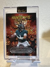 2025 Jalen Hurts Wild Card Haunted Hits 2/4 Orange Sparkle Philadelphia Eagles