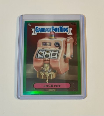 2024 Garbage Pail Kids Chrome Series 7 JACK POT 256a Green Refractor 88/99!