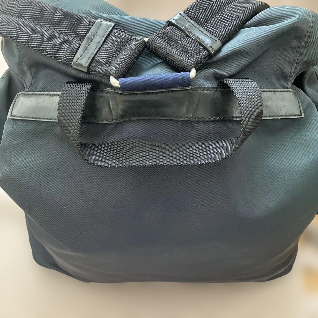 PRADA Nylon Backpack Triangular Logo Small Daypac… - image 4