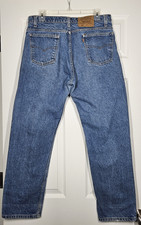 VTG Levi  s 505 Orange Tab Blue Jeans 34x30 Regular Fit Straight Leg Made In USA