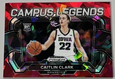 NCAA 24 Panini - Prizm Draft Picks RC Red Cracked Ice Prizm Caitlin Clark #5