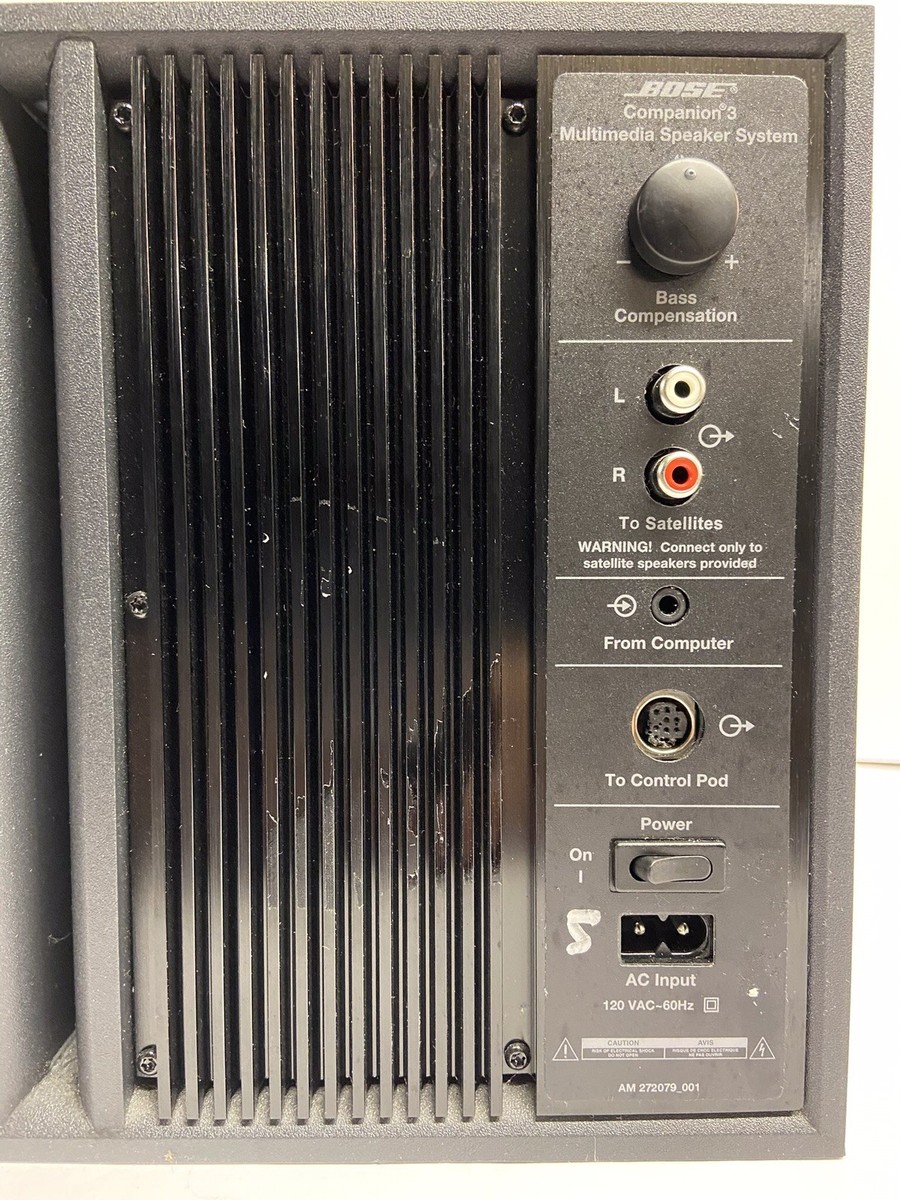 Bose Companion 3 2.1 Multimedia Speaker System Subwoofer Control