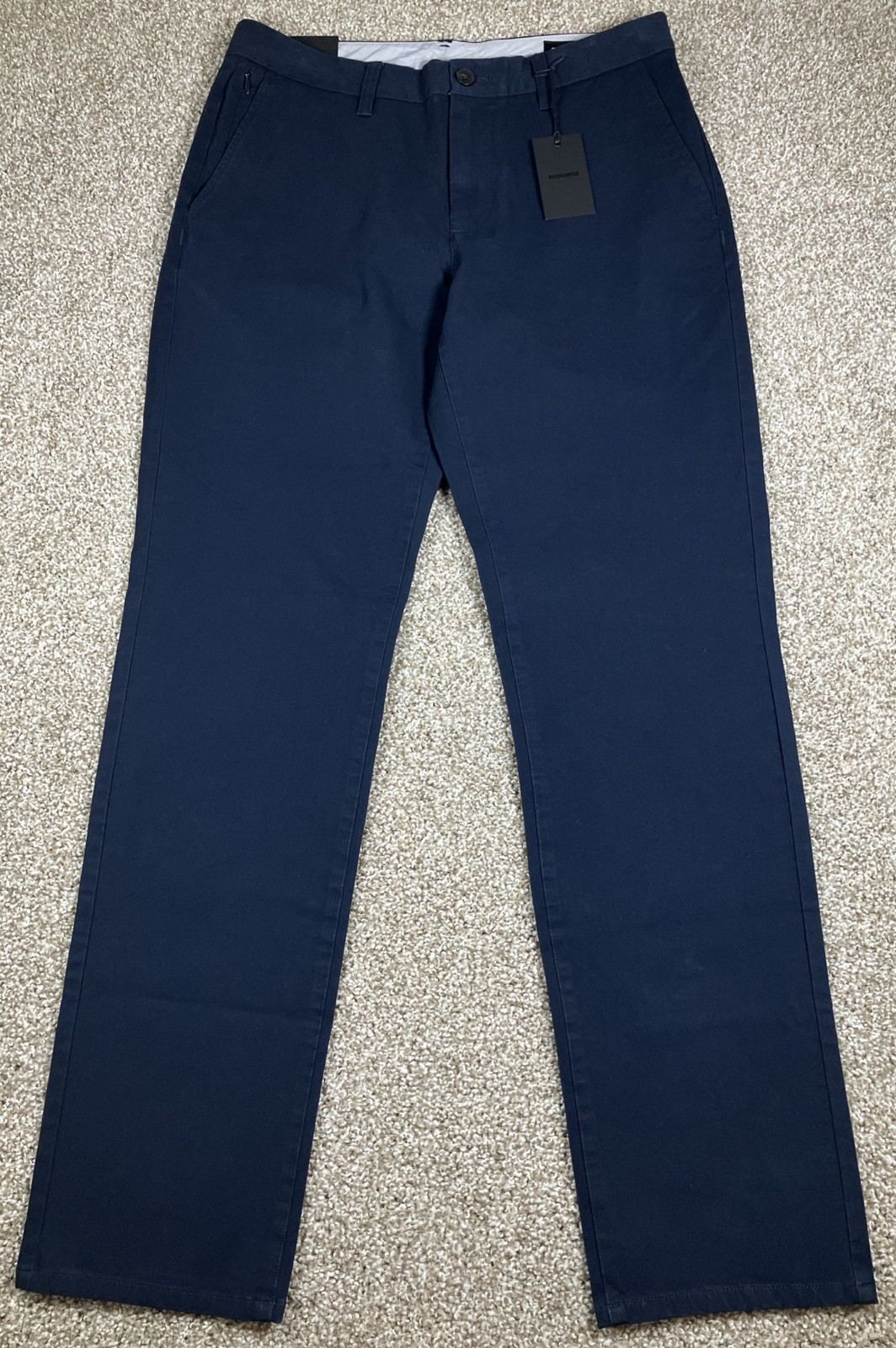New Bonobos Stretch Washed Chino Pants 32x32 Slim Fit Deep Navy Blue NWT