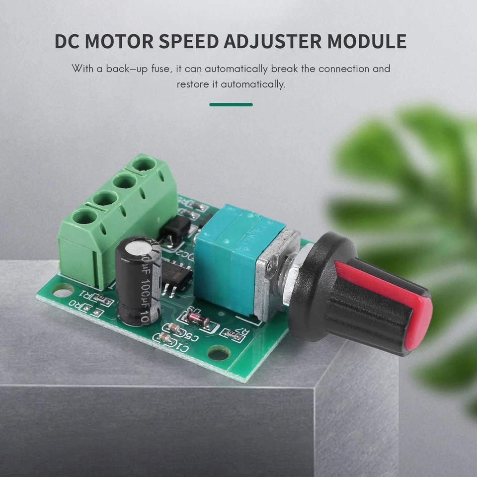 Low Voltage DC PWM Motor Speed Controller Module 1.8V 3V-5V-6V 12V 2A B1W89078 - Image 2 of 4