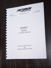 Peterson Model Fg24 Flywheel Grinder Manual