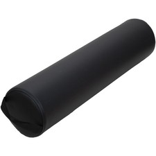 ForPro Full Round Bolster Pillow, Black, Oil and Stain-Resistant, for Massage