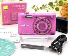 Nikon COOLPIX S3600 Digital Camera NIKKOR 8x Zoom Azalea Pink with Box