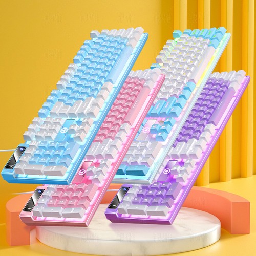 104 Tasten Gaming-Tastatur USB - Mechanisch mit LED-Beleuchtung für PC