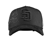 MZ HATS SAN DIEGO ALL BLACK SNAPBACK HAT MZSDCALAVERA BLK