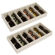 2 Pack Sunglasses Organizer Storage Glasses Holder Velvet Jewelry Tray, Glasses