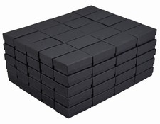 JPB Matte Black Cotton Filled Jewelry Box 21 Case of 100 2.5 inches x 1.5 ...