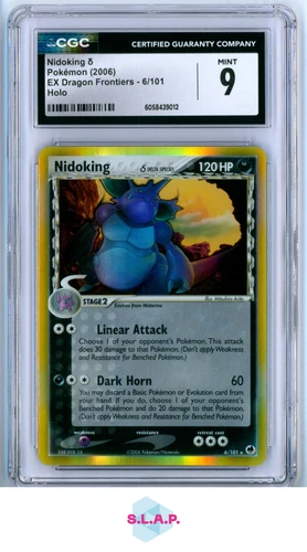 NIDOKING Δ EX DRAGON FRONTIERS HOLO 6/101 POKEMON CGC 9