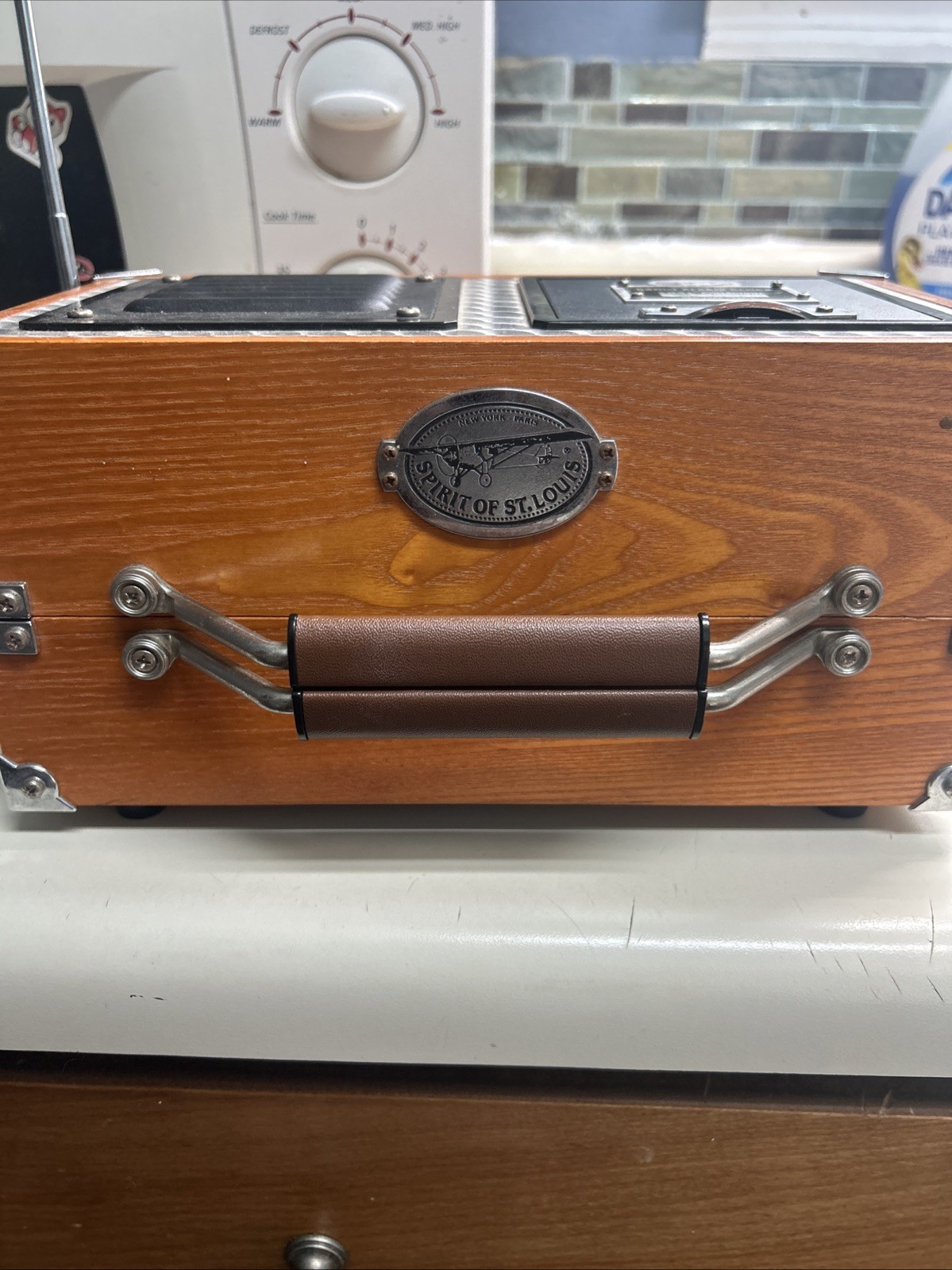 Spirit of St Louis Radio Alarm Clock with Aviator Case S.O.S.L. Radio Works