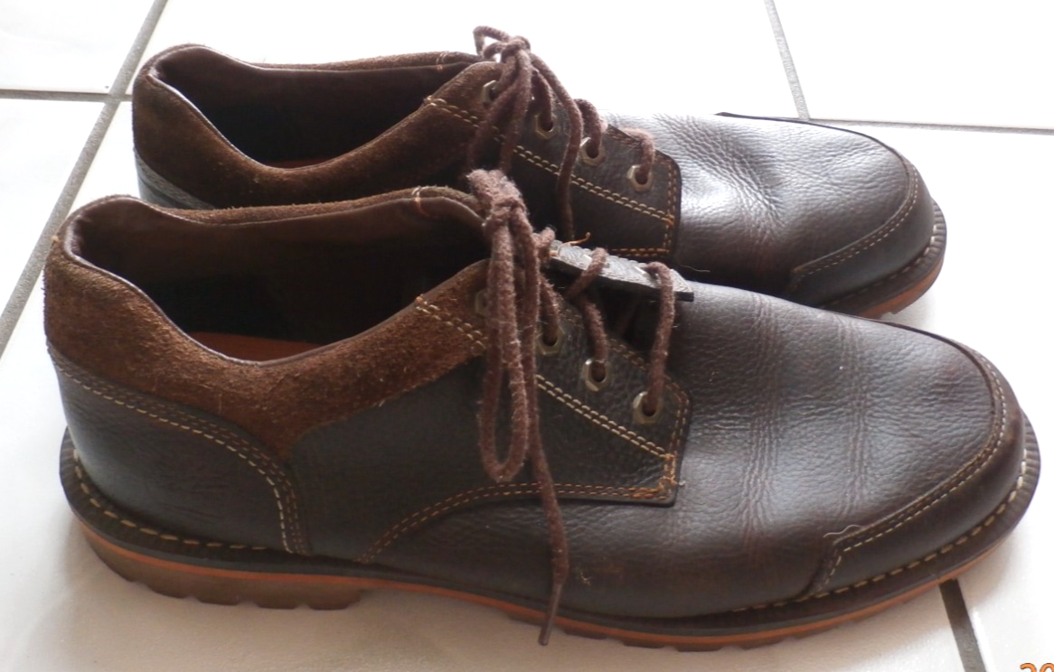 SAOLA Scarpe TIMBERLAND MARRONE PELLE NABUK GRIPSTICK suola a strappo OXFORDS UOMO 11