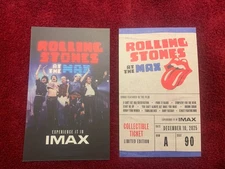 ROLLING STONES AT THE MAX IMAX Collectible Movie Ticket 2025 4x6.5” Postcard LTD