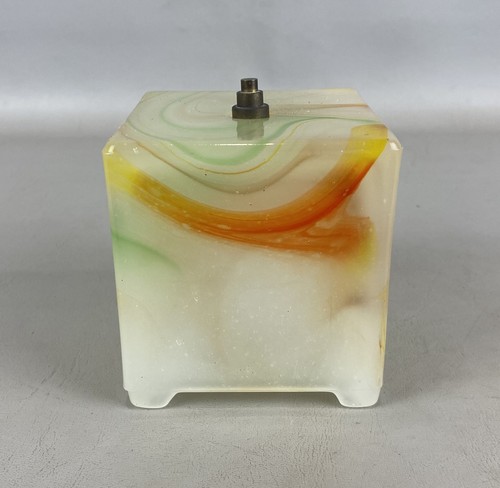 Vintage Houze Akro Agate Swirl Glass Lamp Shade - Picture 2 of 4